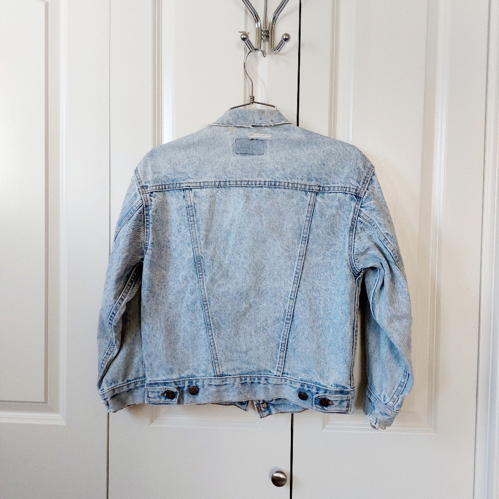 Acid Wash 80s Trucker III Levi Denim Jacket size Medium‎ Women's 57508-0209 Made - Picture 2 of 12